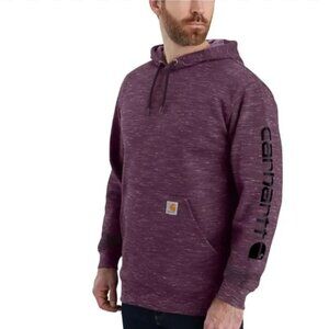 TAKE 50% OFF | Midweight Logo Sleeve Graphic Hoodie (K288) - Heather Purple
